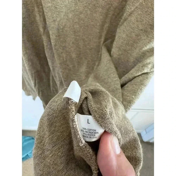 St. Croix Classic Long-sleeve Mock Turtleneck in Techno-Cotton -Size L - Picture 3 of 3